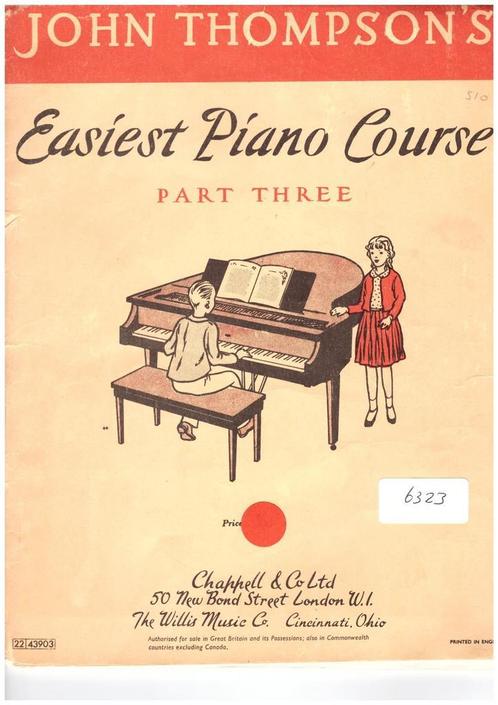 John Thompson -easiest piano course- 4 [357], Muziek en Instrumenten, Bladmuziek, Piano, Les of Cursus, Gebruikt, Klassiek, Ophalen of Verzenden
