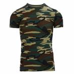 Kinder t-shirt camouflageprint - Woodland - Maat 98-104, Nieuw, Verzenden