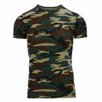 Kinder t-shirt camouflageprint - Woodland - Maat 98-104, Verzenden, Nieuw