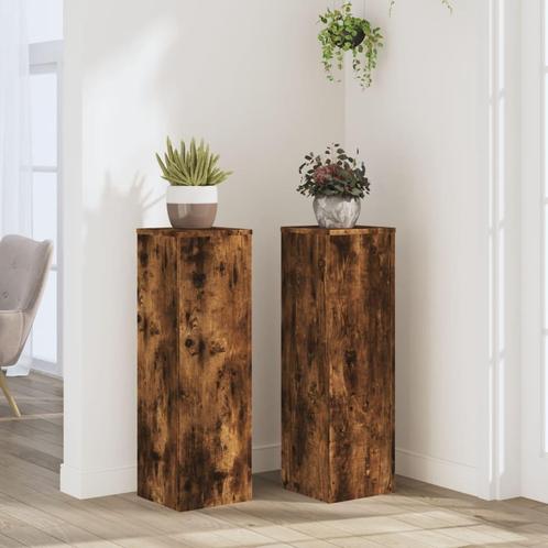 vidaXL Plantenstandaards 2 st 25x25x80 cm bewerkt hout, Tuin en Terras, Overige Tuin en Terras, Nieuw, Verzenden