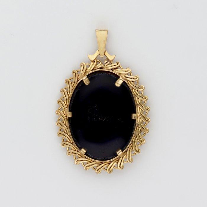 Hanger - 18 karaat Geel goud - Email dart, Sieraden, Tassen en Uiterlijk, Antieke sieraden