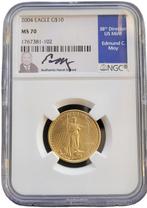 Gouden American Eagle 1/4 oz 2004 Edmund C. Moy signed NGC, Verzenden, Midden-Amerika, Losse munt, Goud