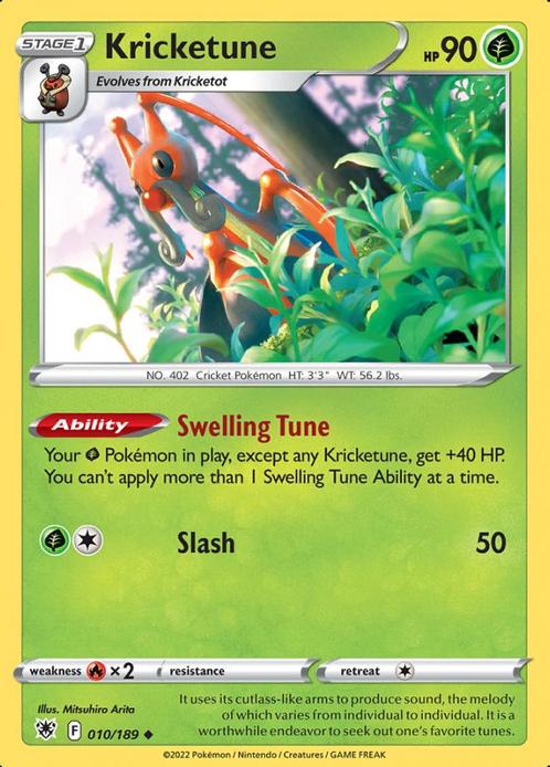 Kricketune 010/189 Astral Radiance, Hobby en Vrije tijd, Verzamelkaartspellen | Pokémon, Losse kaart, Nieuw, Foil, Ophalen of Verzenden