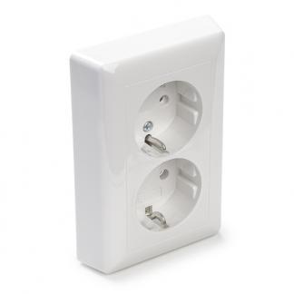 Stopcontact | Gira | SY55 (Inbouw, Randaarde, Wit), Doe-het-zelf en Verbouw, Elektra en Kabels, Nieuw, Verzenden