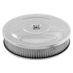 Luchtfilter chroom 10 inch voor 1 en 2 bbl.carb., Auto-onderdelen, Filters, Nieuw, Ophalen of Verzenden