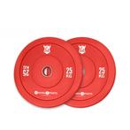 Bumper plates - rubberen halterschijf - 25 kg - Ø 45cm -..., Ophalen of Verzenden, Nieuw
