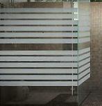 Statisch raamfolie met gezandstraalde strepen, glasfolie, Nieuw