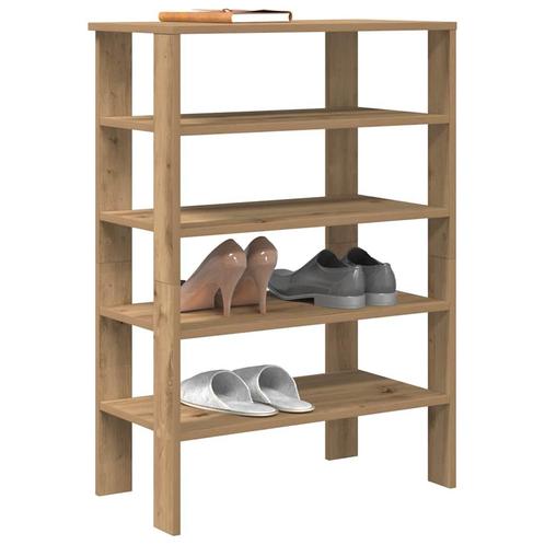 vidaXL Schoenenrek 61x32x87,5 cm bewerkt hout artisanaal, Huis en Inrichting, Kasten | Schoenenrekken, Nieuw, Verzenden
