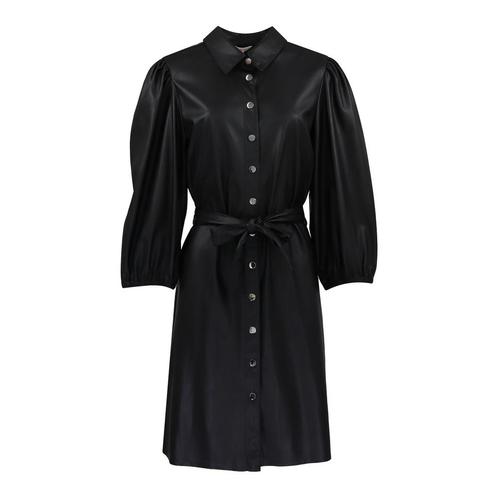 EsQualo • zwarte faux leather jurk • 44, Kleding | Dames, Jurken, Zwart, Nieuw, Maat 42/44 (L), Verzenden