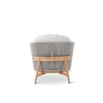 Loungestoel Gabor | teak naturel | grijze weving | incl ku.., Verzenden, Nieuw