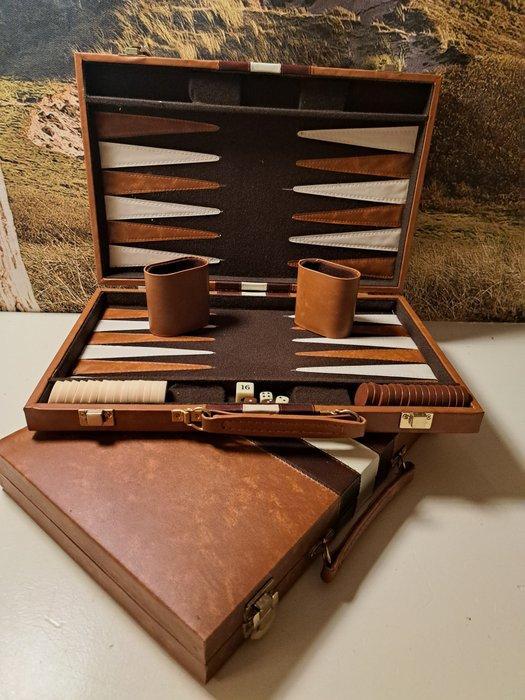 Bordspel - Twee Backgammon koffers - Backgammon spellen -, Antiek en Kunst, Antiek | Speelgoed