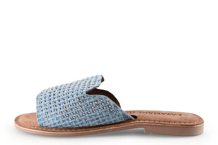 Lazamani Slippers in maat 42 Blauw, Kleding | Dames, Schoenen, Blauw, Zo goed als nieuw, Slippers, Verzenden