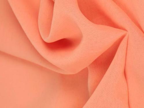 15 meter chiffon stof - Zalmroze - 150cm breed, Hobby en Vrije tijd, Stoffen en Lappen, 120 cm of meer, 200 cm of meer, Roze, Nieuw