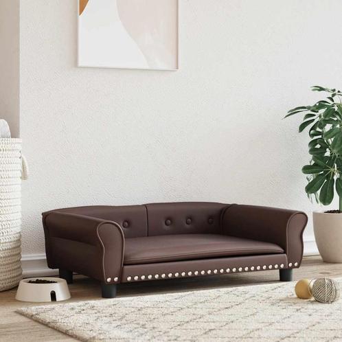 vidaXL Hondenmand 95x55x30 cm kunstleer bruin, Dieren en Toebehoren, Honden-accessoires, Nieuw, Verzenden