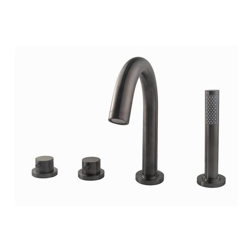 Badrandthermostaat BWS 4-Gats Afbouwset Gunmetal, Doe-het-zelf en Verbouw, Sanitair, Kraan, Nieuw, Ophalen of Verzenden