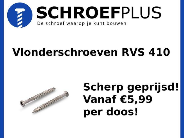 Vlonderschroeven RVS 410 – Topkwaliteit en Voordelig, Doe-het-zelf en Verbouw, IJzerwaren en Bevestigingsmiddelen, Schroeven, Nieuw