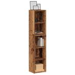vidaXL Cd-kasten 2 st 21x16x93,5 bewerkt hout oud, Verzenden, Nieuw