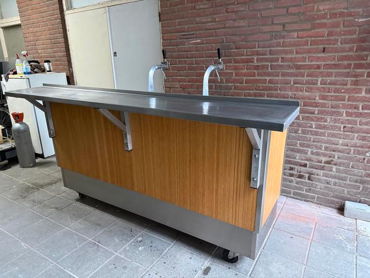 Mobiele biertap compleet op wielen. Dubbele tap, Zakelijke goederen, Horeca | Keukenapparatuur, Gebruikt, Koelen en Vriezen