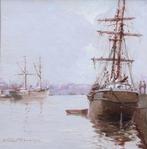 Léon Zeytline (1885-1962) - Navire à quai, Antiek en Kunst, Kunst | Schilderijen | Klassiek