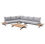 Bella Donna platform hoek loungeset 5 delig aluminium, Ophalen of Verzenden, Nieuw