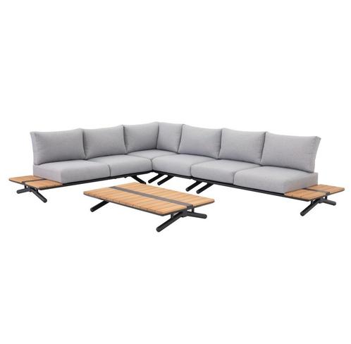 Bella Donna platform hoek loungeset 5 delig aluminium, Tuin en Terras, Tuinsets en Loungesets, Nieuw, Ophalen of Verzenden