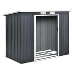 2dekans | Juskys Metalen tuinhuis M - 213 × 130 × 173cm, Tuin en Terras, Ophalen of Verzenden, Zo goed als nieuw, Juskys