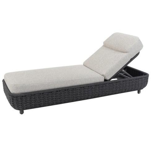 Lido verstelbaar ligbed antraciet rope 4 Seasons Outdoor, Tuin en Terras, Ligbedden, Nieuw, Ophalen of Verzenden