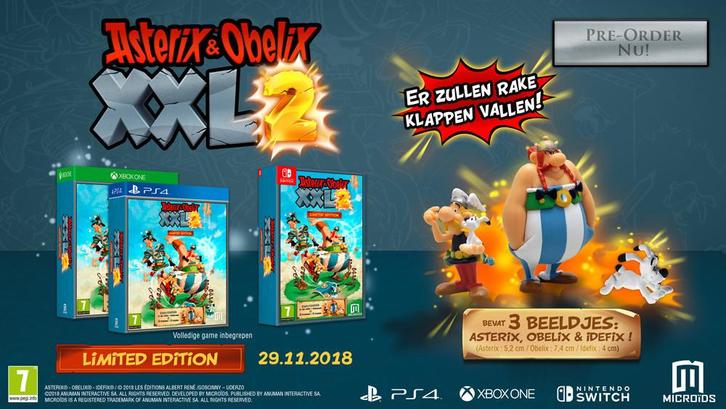 Asterix & Obelix XXL 2 (Limited Edition) (Nintendo Switch), Spelcomputers en Games, Games | Nintendo Switch, Gebruikt, Vanaf 3 jaar