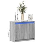 vidaXL Dressoir met LED 72x34x61 cm bewerkt hout grijs, Verzenden, Nieuw, 50 tot 100 cm, 25 tot 50 cm