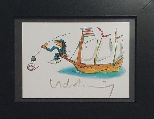 Signed; Udo Lindenberg - Udo Fröhliche & art card Unplugged, Antiek en Kunst, Antiek | Boeken en Bijbels