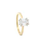 Ring - 18 karaat Geel goud - 0.42ct. tw. Diamant, Nieuw