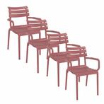 Paris tuinstoel marsala - 4 stuks, Tuin en Terras, Tuinsets en Loungesets, Verzenden, Nieuw