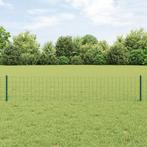 vidaXL Euro Fence met 22 U-Posts Groen 0,4x50 m Staal, Verzenden, Nieuw, IJzer