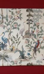 Exclusieve stof in oosterse stijl met vogels en planten -, Antiek en Kunst