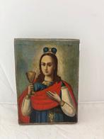 Icoon - Sint Barbara - Hout, Antiek en Kunst