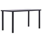 Eettafel 140cm Zwart/Grijs - Retourdeal - 59% Korting!, Huis en Inrichting, Tafels | Eettafels, 100 tot 150 cm, Nieuw, Rechthoekig