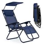 Duurzame Ligstoel met Weerbestendig Materiaal - Blauw, Tuin en Terras, Ligbedden, Ophalen of Verzenden, Nieuw