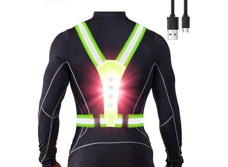 Jonska - Hardloopvest met verlichting - Reflecterend -, Kleding | Heren, Sportkleding, Nieuw, Verzenden