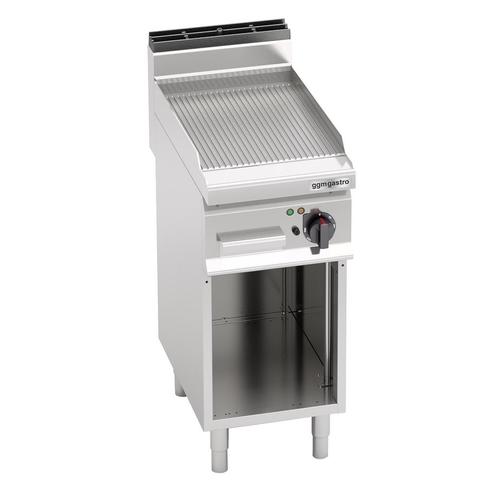 GGM Gastro | Elektrische bakplaat - 4,8 kW - Gegroefd |, Witgoed en Apparatuur, Grillplaten, Nieuw, Verzenden