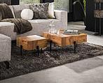 Salontafel Hanoi vierkant set van 2 acacia - naturel |, Ophalen of Verzenden, Nieuw