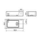 Fontein Clou Flush 3 Zonder Kraangat 36x18 cm Gerecycled, Ophalen of Verzenden, Nieuw