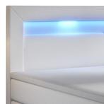 Boxspringbed / Boxspring Norfolk - 120 x 200 cm - Wit - LED, Verzenden, Nieuw