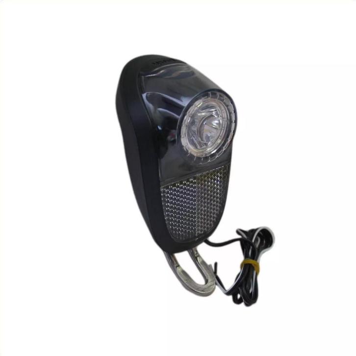 Union LED koplamp voor naafdynamo - zwart - RVS haak - 1x..., Fietsen en Brommers, Fietsaccessoires | Overige Fietsaccessoires