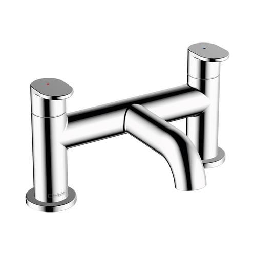 Badrandmengkraan HansGrohe Vernis Blend 2-gats Chroom, Doe-het-zelf en Verbouw, Sanitair, Kraan, Nieuw, Chroom, Ophalen of Verzenden