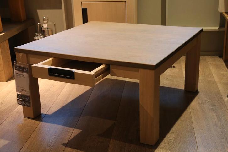 Salontafel Ivanka - massief eiken - IN.HOUSE, Huis en Inrichting, Tafels | Salontafels, 50 tot 100 cm, 50 tot 100 cm, Nieuw, Eikenhout