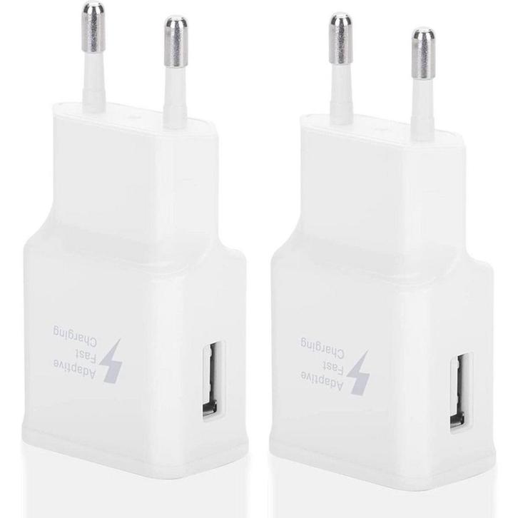 Adaptive Fast Charger - Samsung - 2 Stuks - Snellader, Telecommunicatie, Mobiele telefoons | Telefoon-opladers, Ophalen of Verzenden