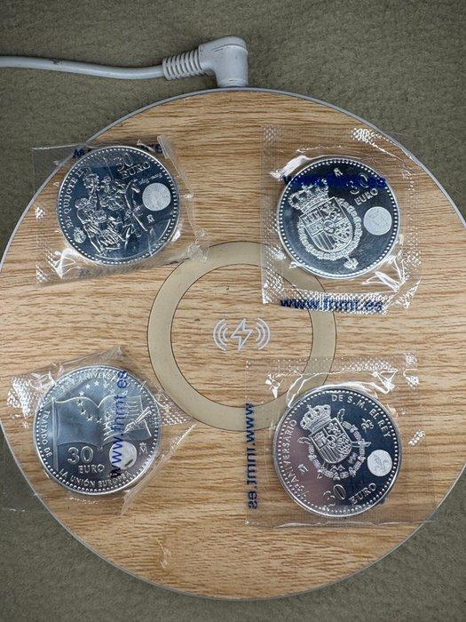 Spanje. 30 Euro 2013/2017 (4 pieces) (Zonder Minimumprijs), Postzegels en Munten, Munten | Europa | Euromunten