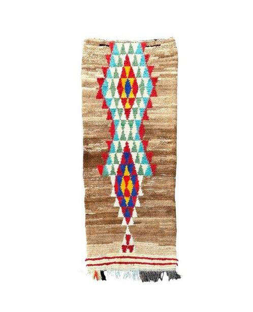 Boho Chic Wol Marokkaans Berber tapijt - Vloerkleed - 210 cm, Huis en Inrichting, Stoffering | Tapijten en Kleden