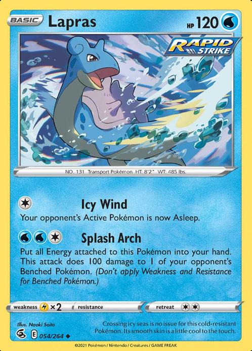 Lapras 054/264 (Fusion Strike), Hobby en Vrije tijd, Verzamelkaartspellen | Pokémon, Losse kaart, Nieuw, Foil, Ophalen of Verzenden