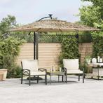 vidaXL Parasol met stalen paal 269x269x235 cm bruin, Tuin en Terras, Verzenden, Nieuw, 2 tot 3 meter